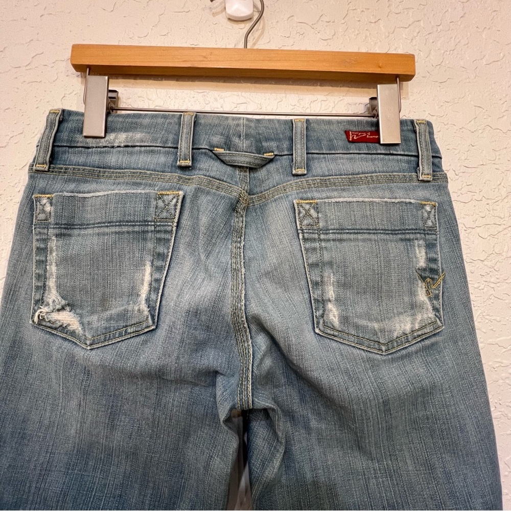 Citizens of Humanity Carpenter Crossroad Cropped Distressed Jeans Size 29 FLAWED - Picture 5 of 14
